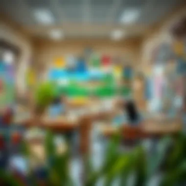 Creative Art Classroom in Damac Hills 2 A vibrant art classroom showcasing student creativity