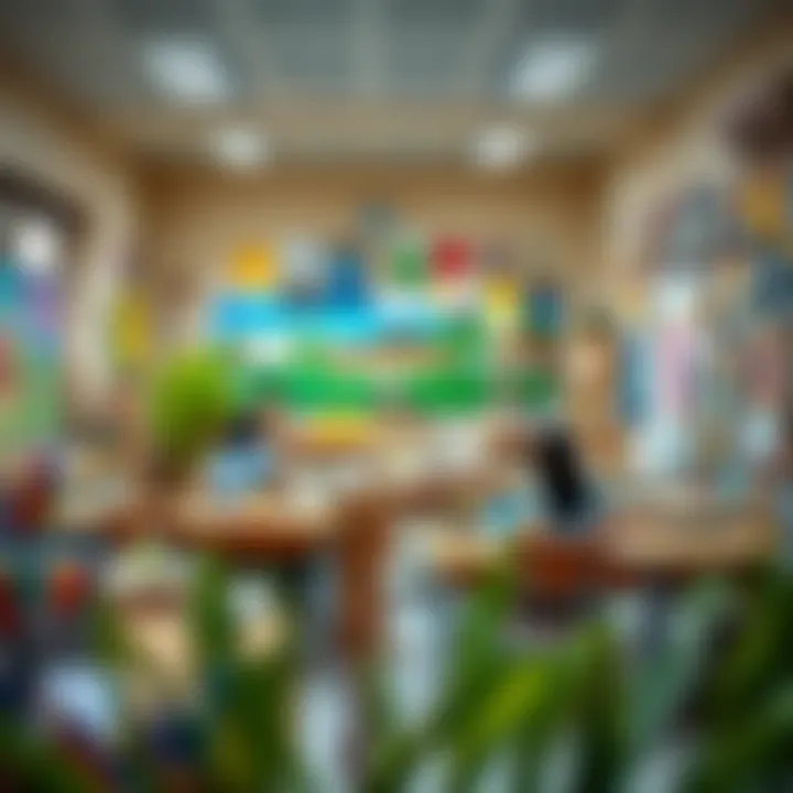 Creative Art Classroom in Damac Hills 2 A vibrant art classroom showcasing student creativity