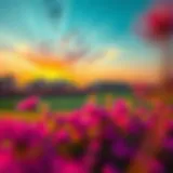 Emirates Golf Club Sunset Stunning view of Emirates Golf Club at sunset