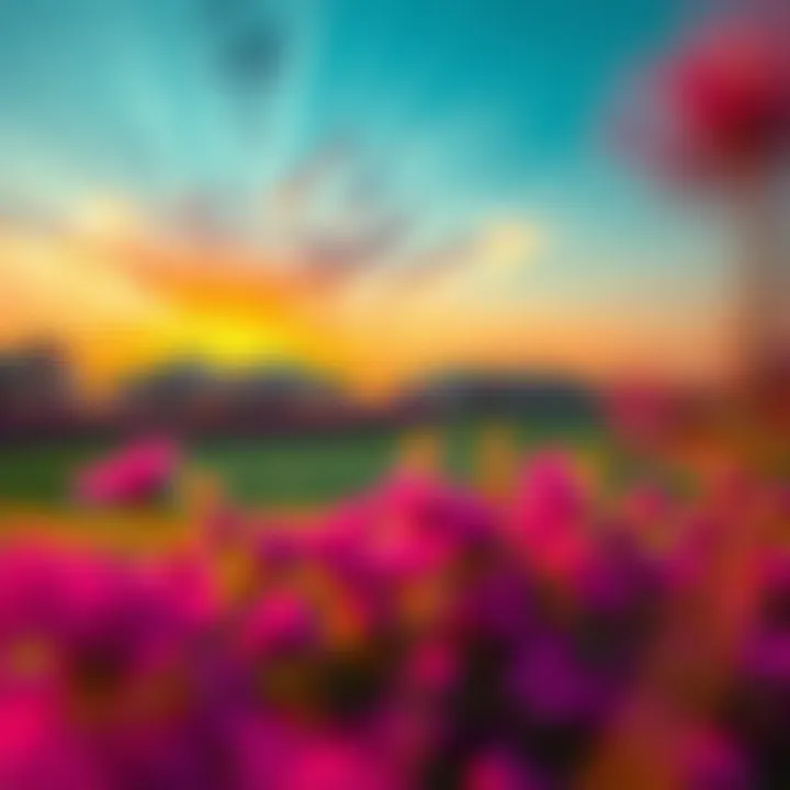 Emirates Golf Club Sunset Stunning view of Emirates Golf Club at sunset