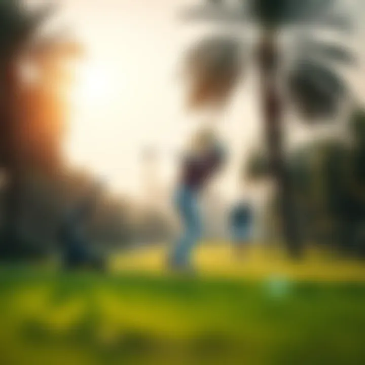 Golfers enjoying a sunny day at Emirates Golf Course