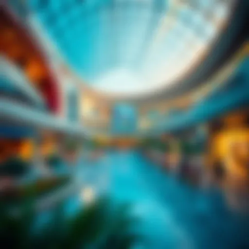 Architectural Splendor of Emirates Hills Mall Architectural marvel of Emirates Hills Mall showcasing modern design