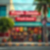 Exterior view of Fresh Leaves establishment in Al Furjan