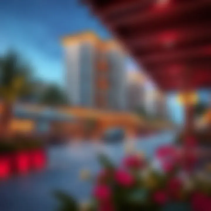 Surrounding amenities of Gate Village 6, showcasing vibrant outdoor spaces and leisure facilities.