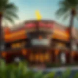 Exterior view of Grill Palace showcasing its architectural design