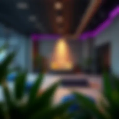 Relaxation and recovery area in the gym