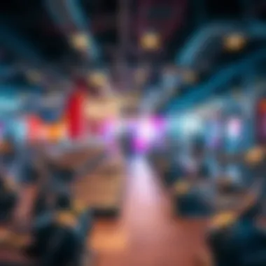 Modern gym equipment showcasing a vibrant fitness atmosphere