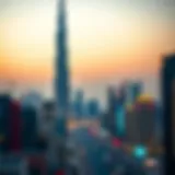 The Burj Khalifa towering over Dubai's skyline