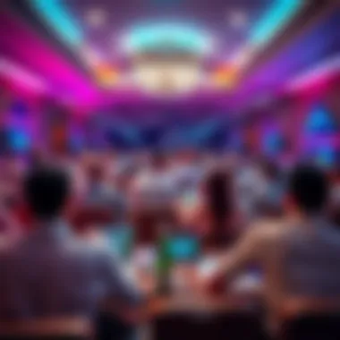 Networking event held in a modern conference room