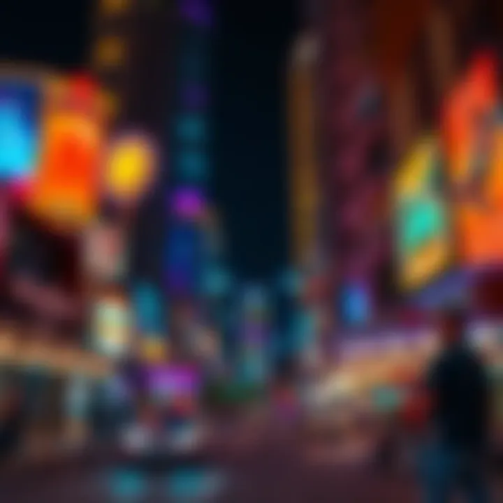 Illuminated Serenity: Nightlife in Jaddaf Nightlife and illumination showcasing Jaddaf's lively atmosphere