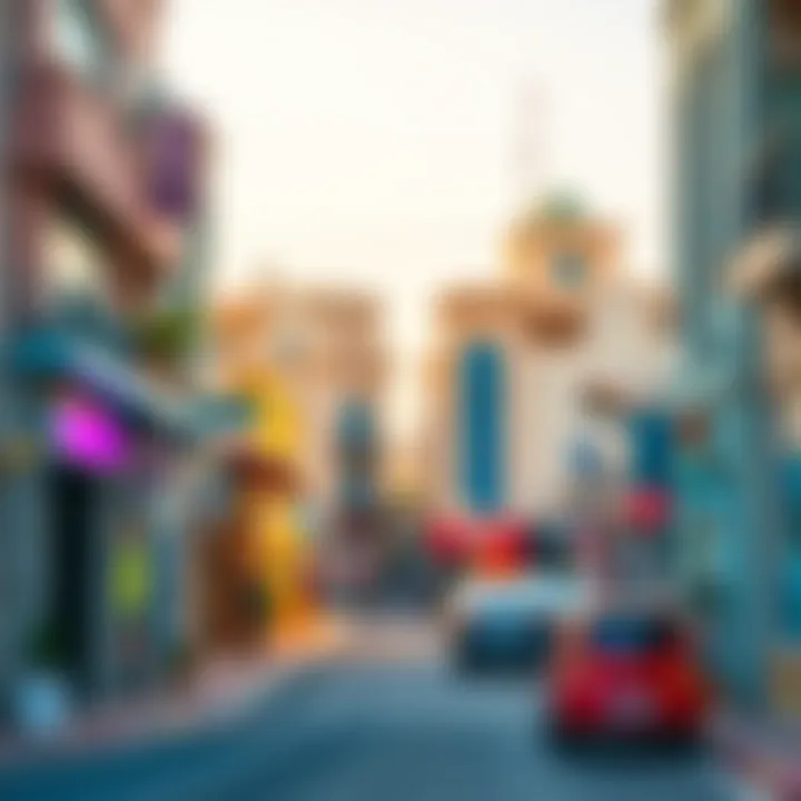 Street View of Jafiliya A vibrant street view of Jafiliya showcasing local architecture