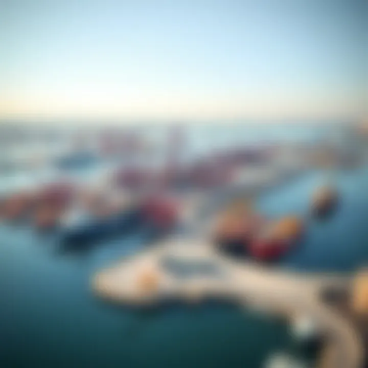 Aerial view of Jebel Ali Port showcasing its extensive docking facilities.