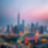 Stunning view of Jumeirah Lake Towers skyline