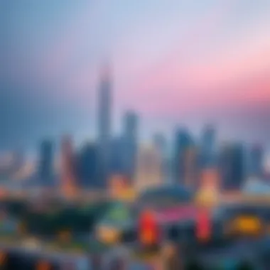 The Skyline of Jumeirah Lake Towers Stunning view of Jumeirah Lake Towers skyline