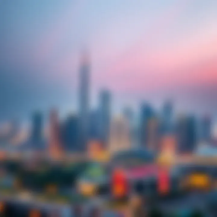 The Skyline of Jumeirah Lake Towers Stunning view of Jumeirah Lake Towers skyline