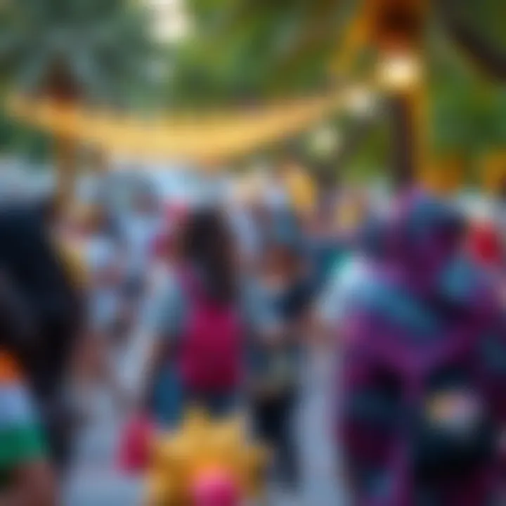 Community event in JLT Park featuring families and activities