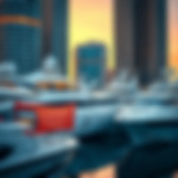 Yachts at Jumeirah Harbour Luxurious yachts docked at Jumeirah Harbour, highlighting the affluent lifestyle.