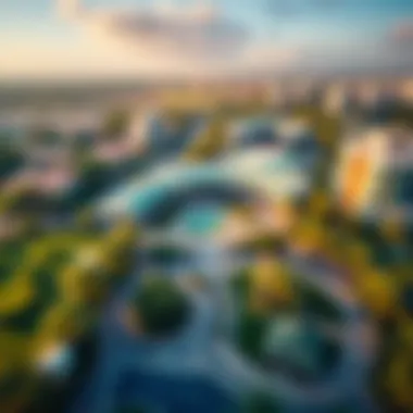 Aerial view of Jumeirah Park showcasing its lush greenery and modern architecture