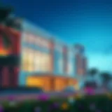 Architectural design of Jumeirah Park Clubhouse showcasing its modern facade