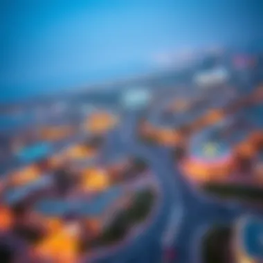 Aerial view of the vibrant Jumeirah Village Circle