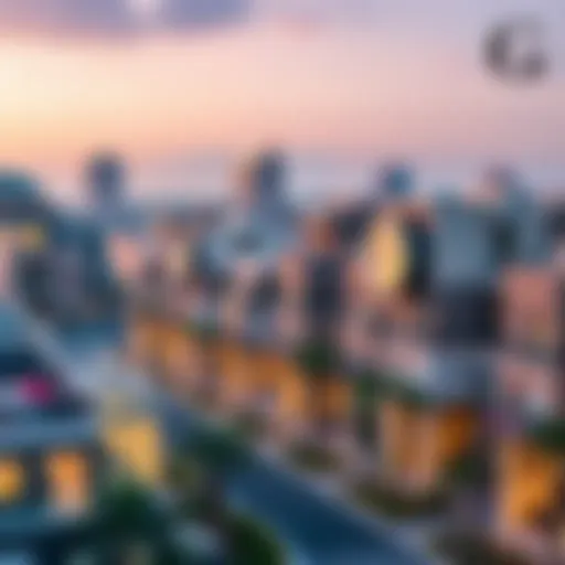 Scenic view of Lantana neighborhood showcasing modern architecture