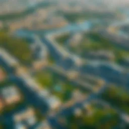 Aerial view of Latifa City showcasing its residential layout and greenery