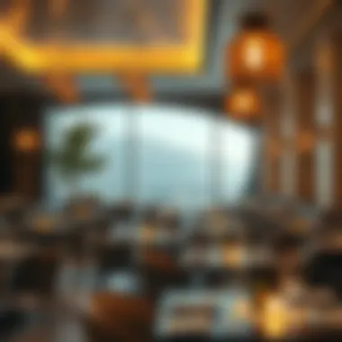 Elegant Interior of Lezzet The elegant interior design of Lezzet reflecting a warm and inviting atmosphere