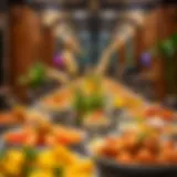 A beautifully arranged table featuring an array of vibrant vegetarian dishes that exemplify the culinary creativity at Mamis Illam.