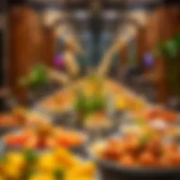 A beautifully arranged table featuring an array of vibrant vegetarian dishes that exemplify the culinary creativity at Mamis Illam.