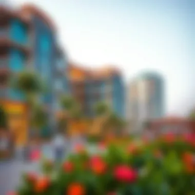 Vibrant community spaces and amenities at Mazaya Ten B