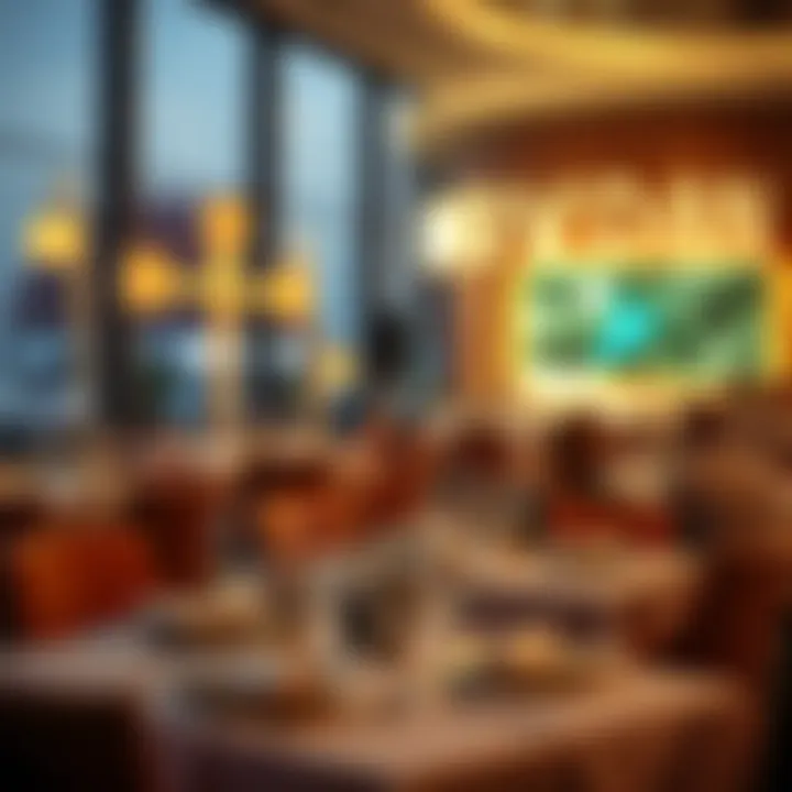 Gourmet Dining in Meydan Luxurious dining setting in a Meydan restaurant