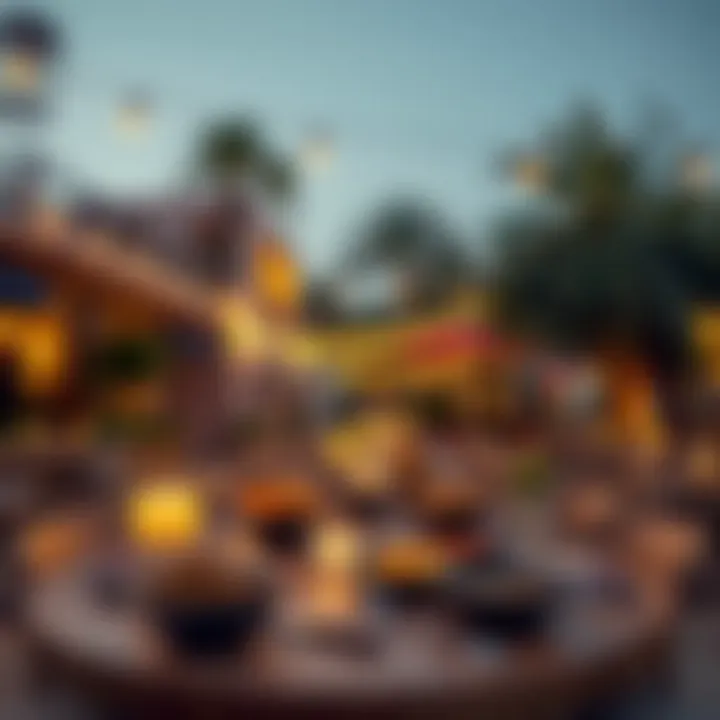 Local Dining Experiences in Minutes Meadows Village An inviting dining setting highlighting local cuisine in Minutes Meadows Village