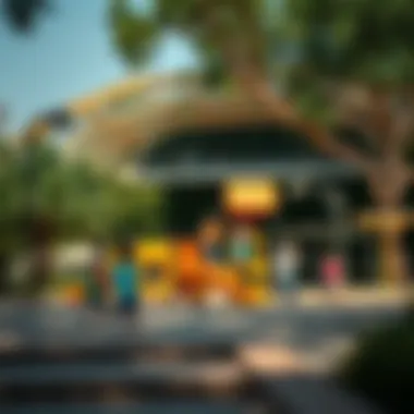 Children enjoying the playground facilities surrounded by trees in Mushrif Park.