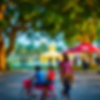 Families enjoying recreational activities at Musrif Park