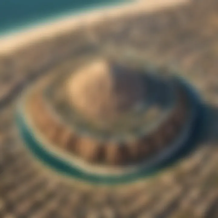 Panoramic view of Palm Jebel Ali showcasing its unique island structure