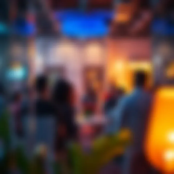 Community gathering in a partition room setting