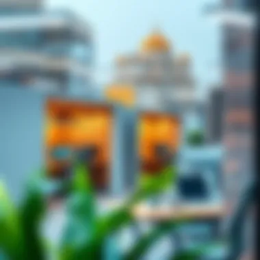 Creative workspace utilizing partition rooms in Dubai