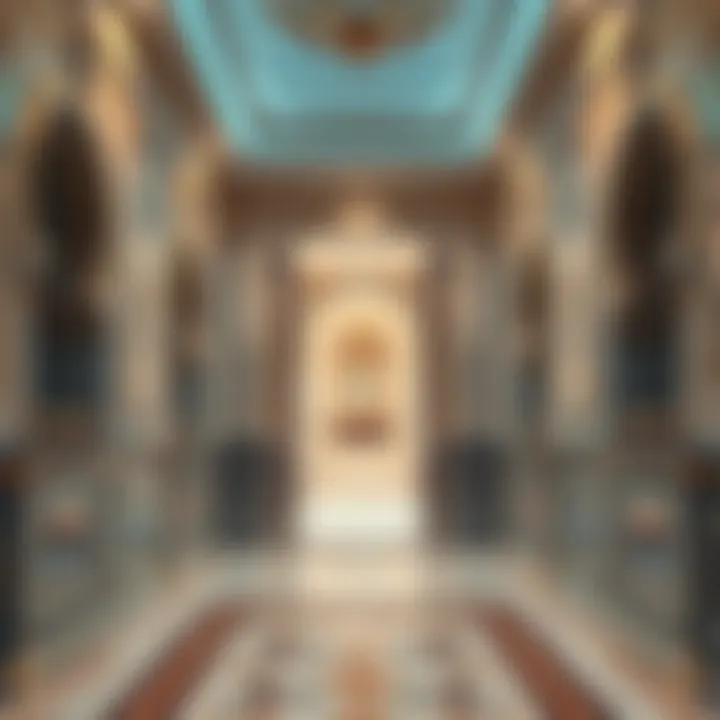 Interior view of a partition room showcasing architectural details