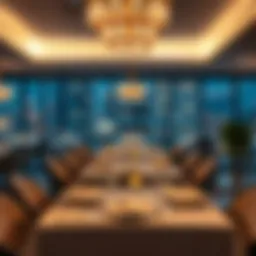 Elegant dining setup at Prato Restaurant showcasing modern decor