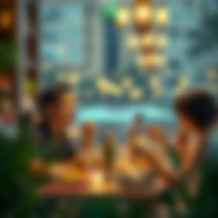 Delightful Dining Moments at Prato Satisfied diners enjoying their meals in a captivating setting