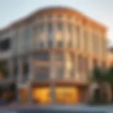 Exterior view of Rashid Building showcasing its architectural detailing