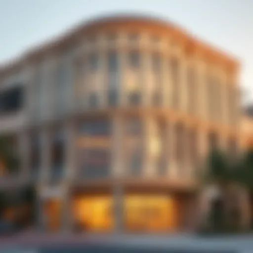 Exterior view of Rashid Building showcasing its architectural detailing