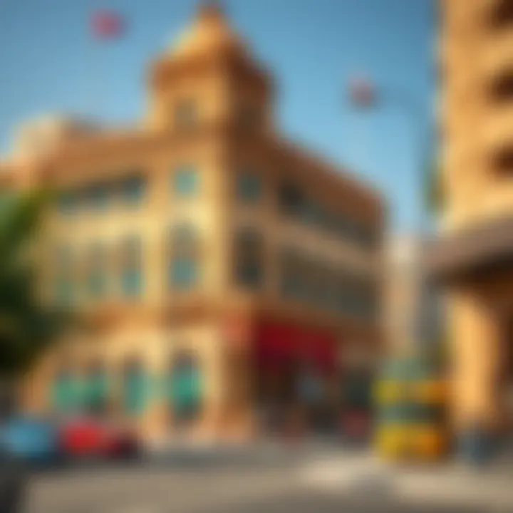 Historical photograph of Rashid Building capturing its early days