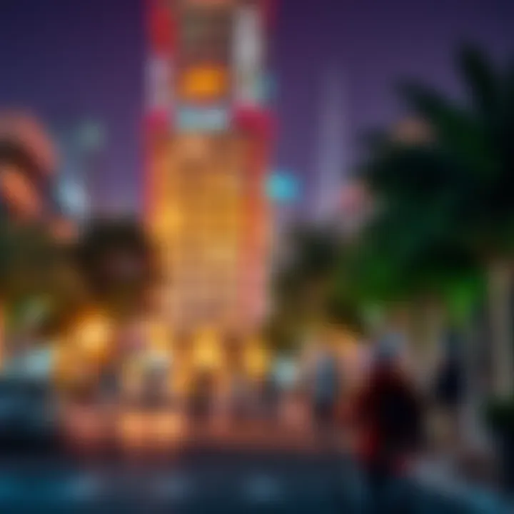 Vibrant community life surrounding Remal Tower