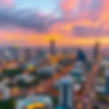 Panoramic skyline view from Remal Tower's top