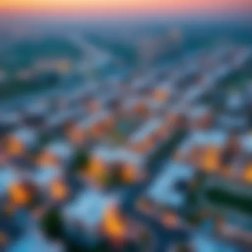 Aerial View of Remraam Community Aerial view showcasing the Remraam community and its modern architecture