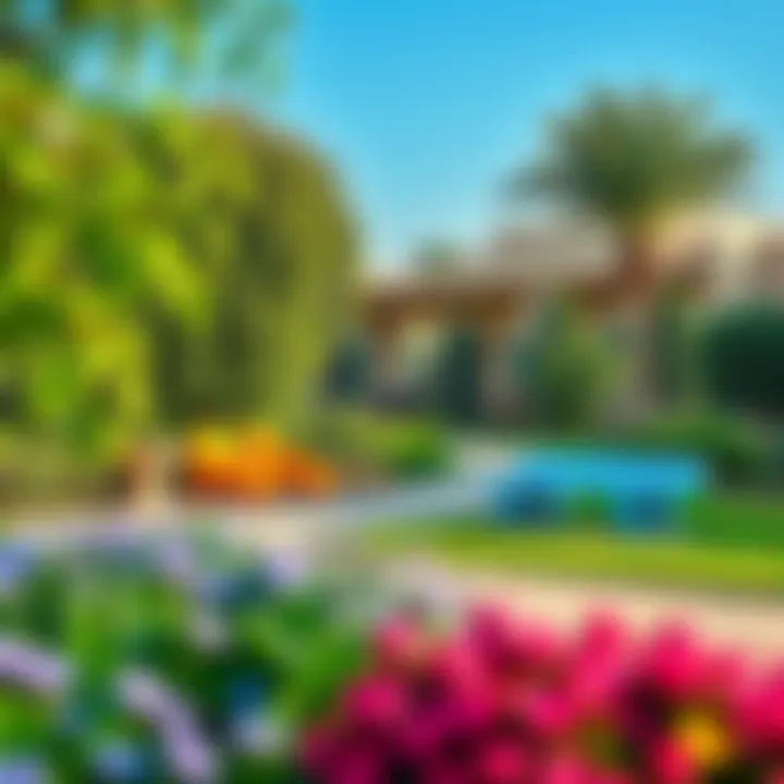 A lush park within Remraam, highlighting green spaces and recreational areas