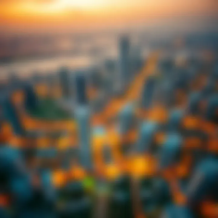 Aerial view of Dubai's residential skyline
