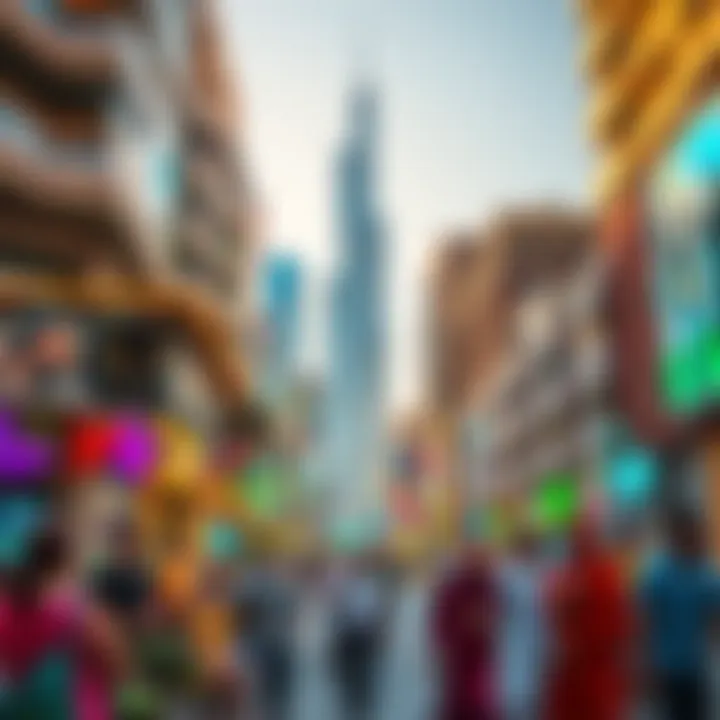 Community Life Near Saeed Tower Vibrant community life near Saeed Tower with people enjoying the area