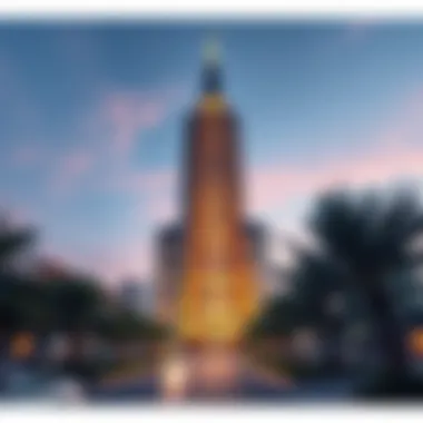 Safa Tower exterior showcasing its modern architecture